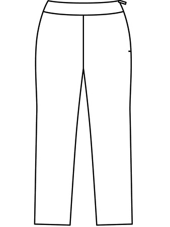 Технический рисунок брюк в стиле ретро длиной 7/8
