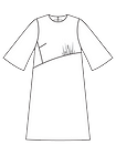 Платье с асимметричными рельефными швами