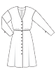 Платье в рубашечном стиле с V-вырезом №116 — выкройка из Burda 2/2024