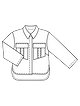 Блузка-рубашка с удлинённой спинкой №112