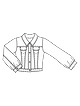 Джинсовая куртка с широкими присборенными рукавами №113