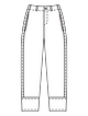 Брюки с декоративными планками-отворотами №115