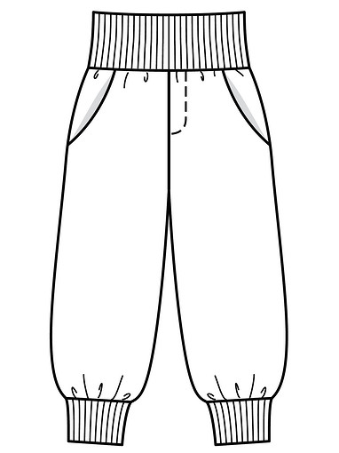 Широкие брюки на трикотажном поясе
