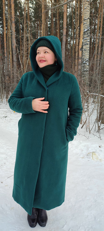 Изумрудное зимнее пальто от Любаева Светлана