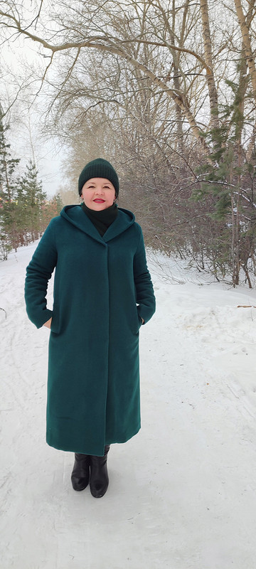 Изумрудное зимнее пальто от Любаева Светлана