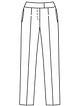 Узкие брюки со складками-стрелками №109 C