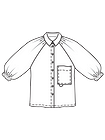 Блузка с элементами рубашечного кроя