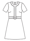 Платье с фигурной планкой