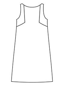 Технический рисунок платья А-силуэта