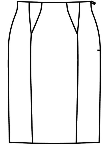 Юбка узкого кроя с клиньями на талии