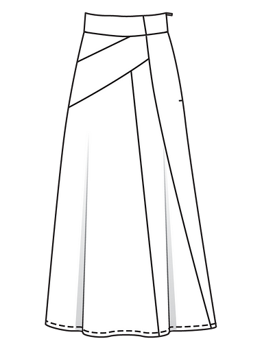 Расклешенная юбка-макси с высоким поясом