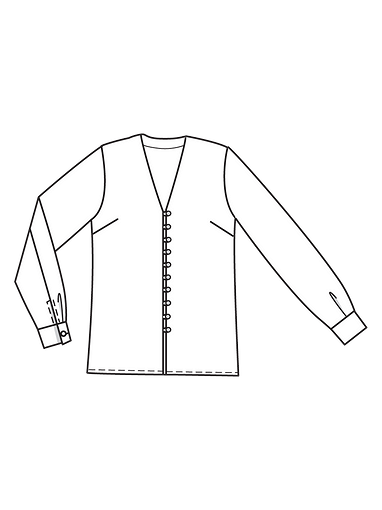 Блузка с глубоким V-вырезом