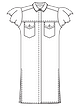 Платье с элементами рубашечного кроя №121 — выкройка из Burda 3/2024