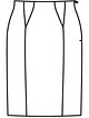 Юбка узкого кроя с клиньями на талии №124 B