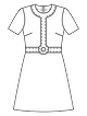 Платье с фигурной планкой №125 — выкройка из Burda 3/2024