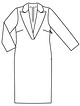 Платье приталенного силуэта с рукавами 3/4 №127 — выкройка из Burda 2/2010