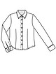 Приталенная блузка-рубашка №114