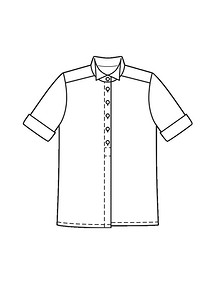 Технический рисунок блузы классического кроя
