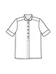 Блуза классического кроя с нестандартным воротником №107