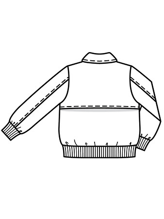 Технический рисунок блузона вид сзади