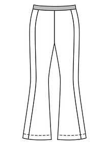 Технический рисунок брюк в стиле бохо