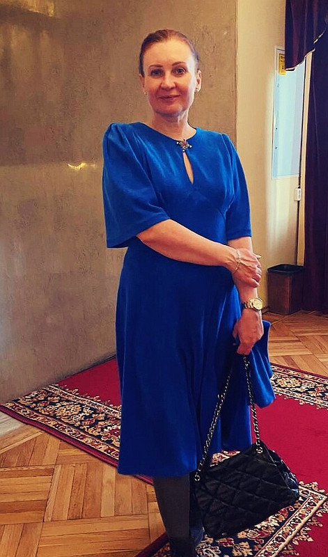 Платье синий ретроромантик от SvetlanaART