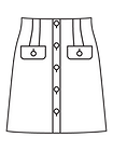 Мини-юбка А-силуэта из букле