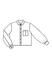 Короткая блузка рубашечного кроя