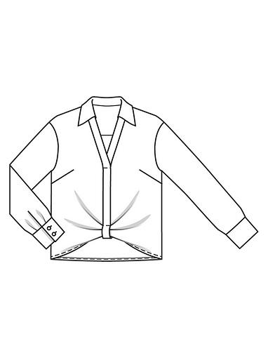 Блузка с глубоким V-образным вырезом