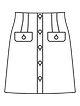 Мини-юбка А-силуэта из букле №119