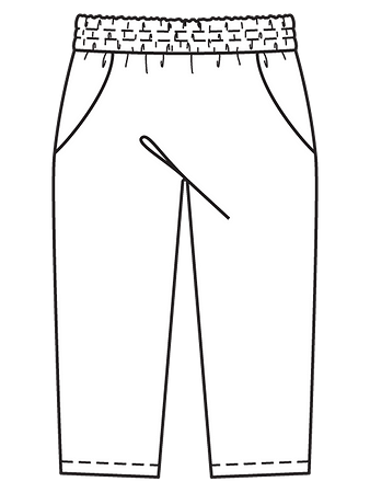 Технический рисунок брюк-капри
