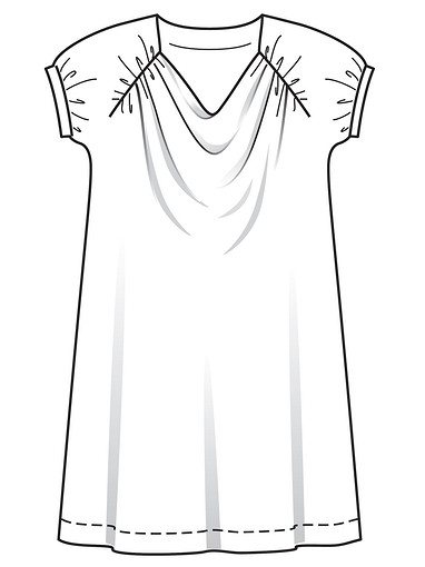 Платье с драпирующимся вырезом горловины