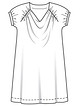Платье с драпирующимся вырезом горловины №118 A — выкройка из Burda 3/2010