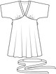 Платье широкого кроя с цельнокроеными рукавами №111 — выкройка из Burda 3/2010