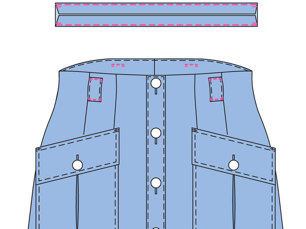 Как сшить юбку с накладными карманами-портфелями своими руками: пошаговый мастер-класс