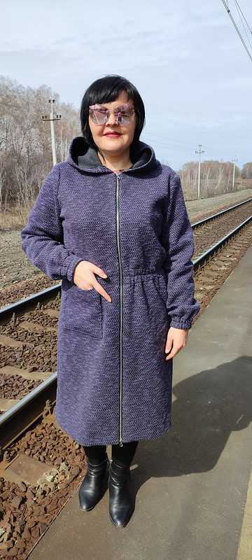 Пальто из двойного трикотажа от Любаева Светлана