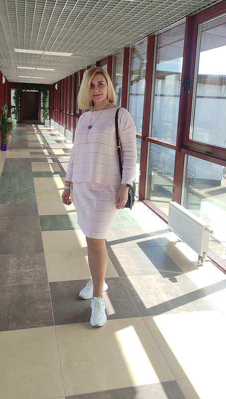 Трикотажный костюм «Зефирка»: юбка и пуловер от JuliettaR