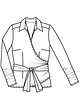 Блузка с удлиненными рукавами №122 B