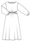 Платье с вырезами и драпировкой на талии
