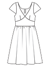 Платье с фигурным втачным поясом