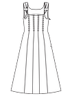 Платье-сарафан с декоративными бретелями