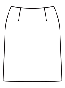 Технический рисунок юбки из вязаного кружева