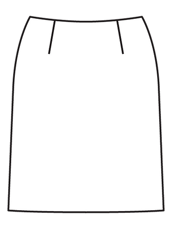 Технический рисунок юбки из вязаного кружева
