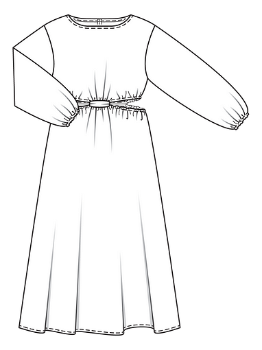 Платье с вырезами и драпировкой на талии