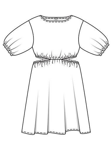 Платье с вырезами на талии