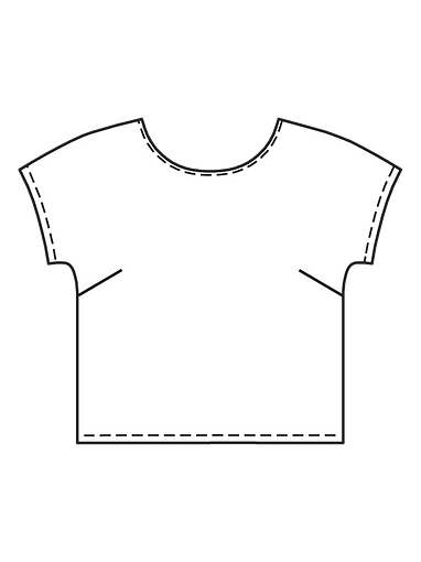 Блузка с V-вырезом на спинке