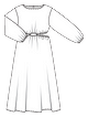 Платье с вырезами и драпировкой на талии №106 — выкройка из Burda 5/2024