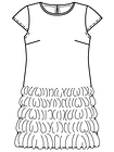 Платье А-силуэта с мини-рукавами