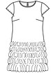 Платье А-силуэта с мини-рукавами №103 — выкройка из Burda 3/2010