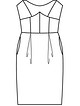 Платье-корсаж с зауженной книзу юбкой №107 — выкройка из Burda 3/2010